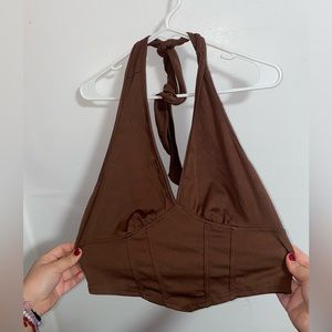 SHEIN Brown Crop Top